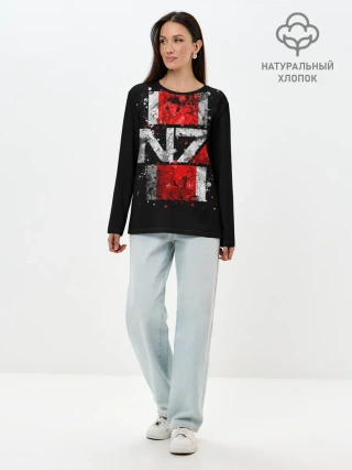 Лонгслив женский. Хлопок / Mass Effect N7