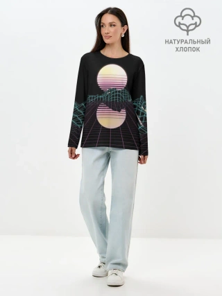 Лонгслив женский. Хлопок / Retro Wave
