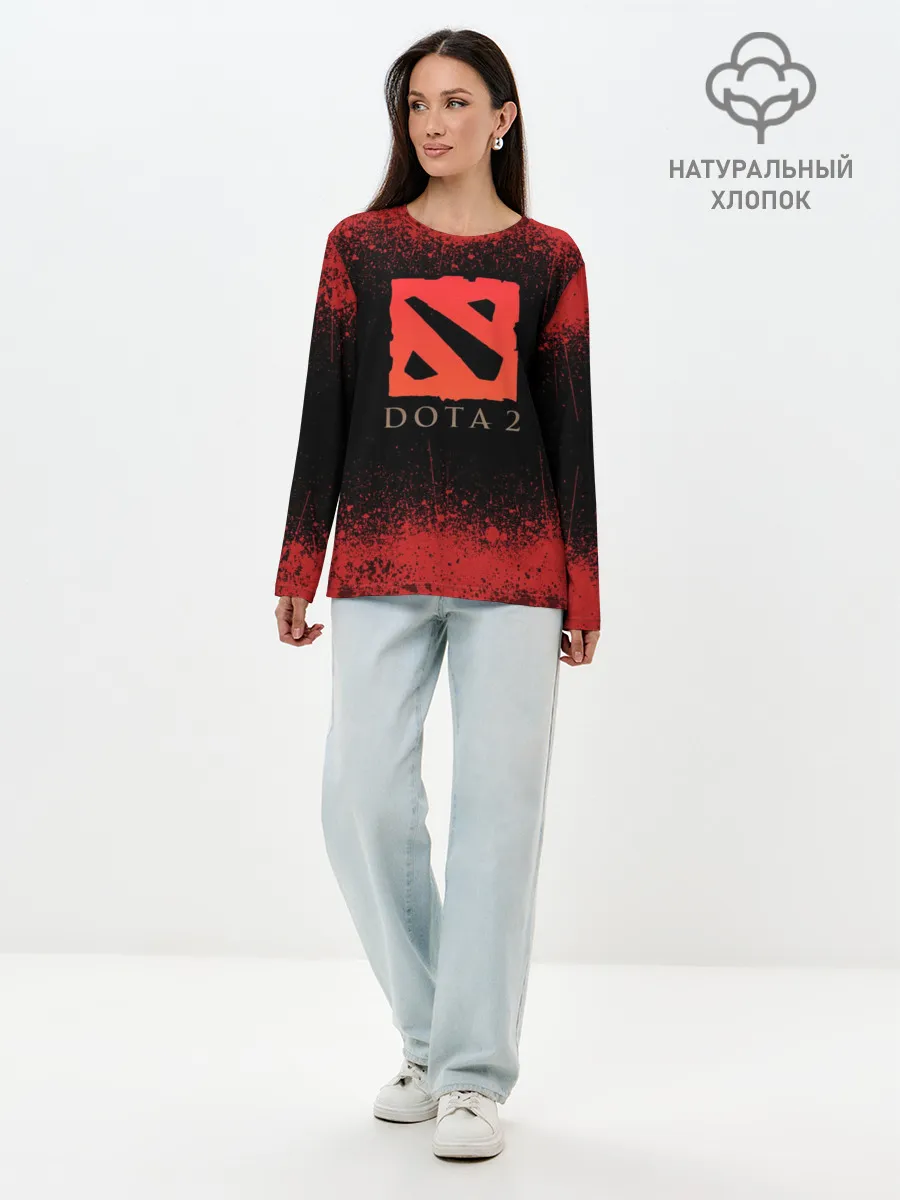 Лонгслив женский. Хлопок / Кровавая Дота 2