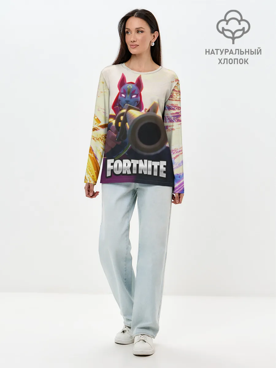 Лонгслив женский. Хлопок / FORTNITE