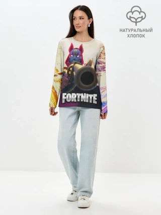 Лонгслив женский. Хлопок / FORTNITE