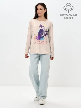 Лонгслив женский. Хлопок / Ято из аниме БЕЗДОМНЫЙ БОГ
