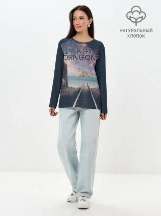 Лонгслив женский. Хлопок / Imagine Dragons