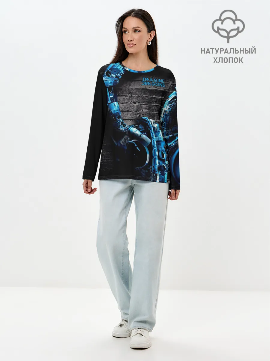 Лонгслив женский. Хлопок / Imagine Dragons
