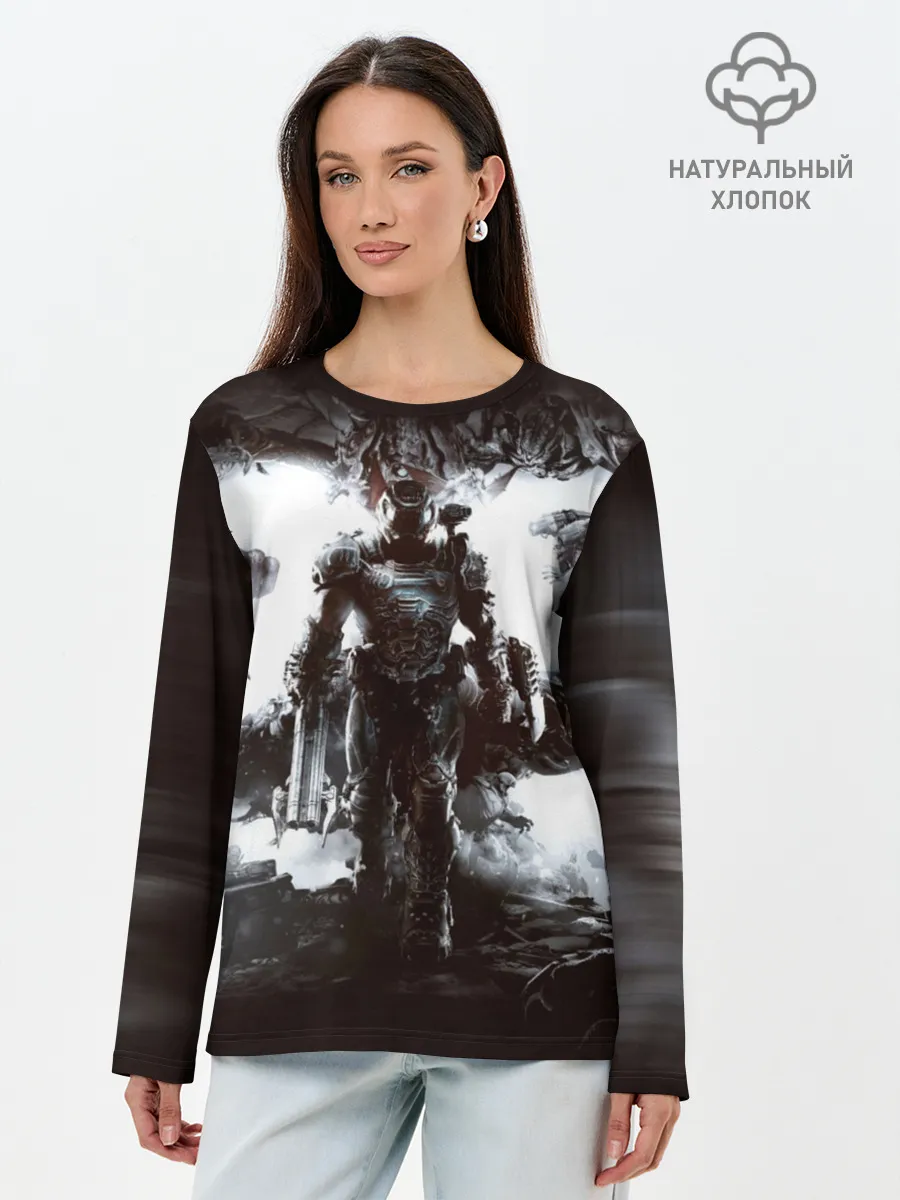 Лонгслив женский. Хлопок / Doom Eternal