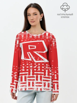 Лонгслив женский. Хлопок / Roblox