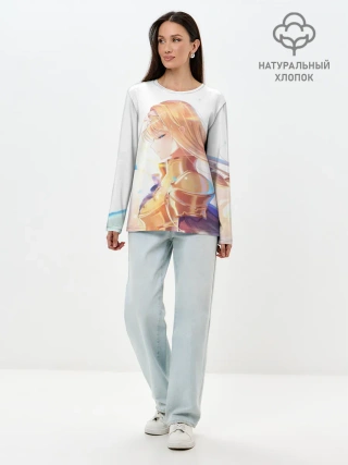 Лонгслив женский. Хлопок / Алисизация