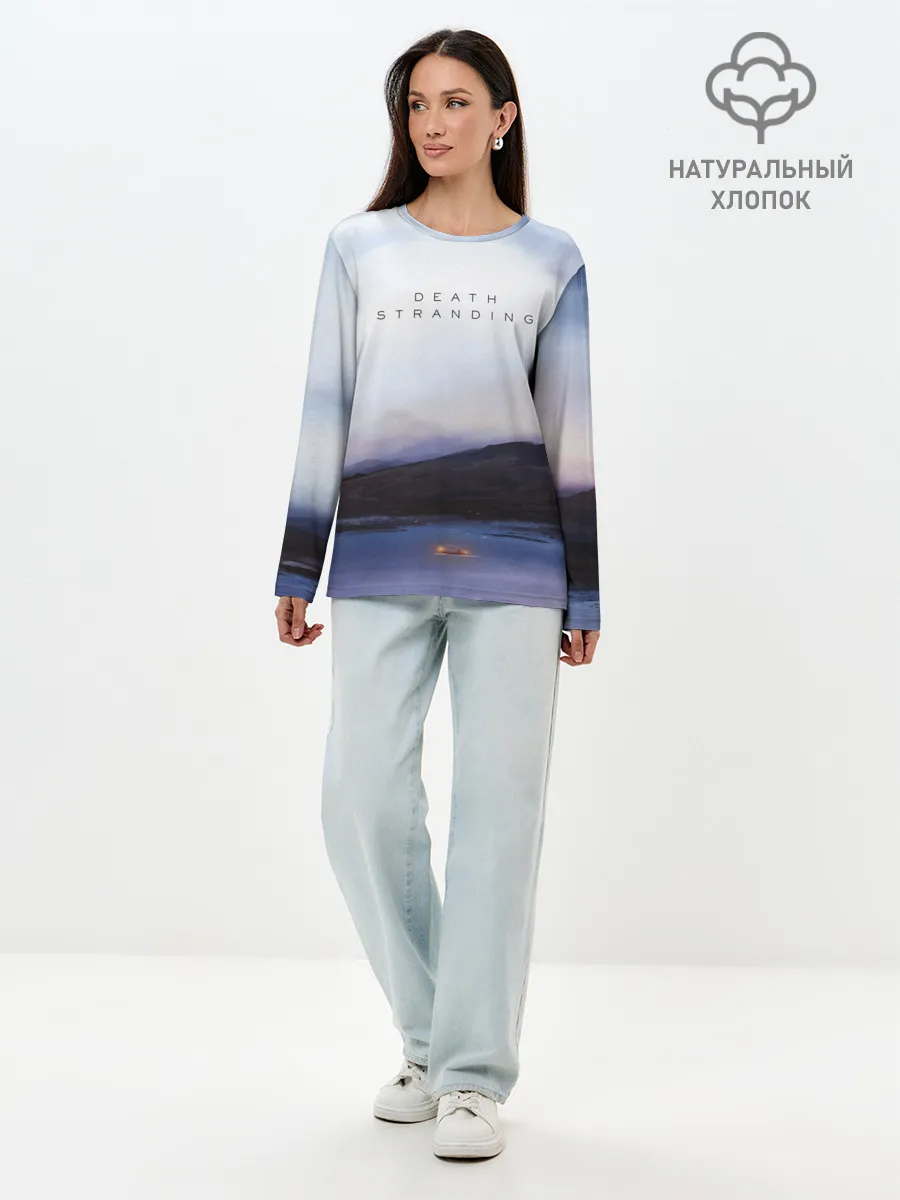 Лонгслив женский. Хлопок / DEATH STRANDING
