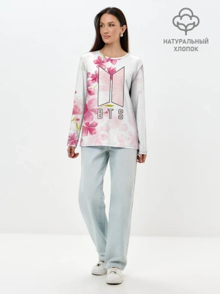 Лонгслив женский. Хлопок / BTS