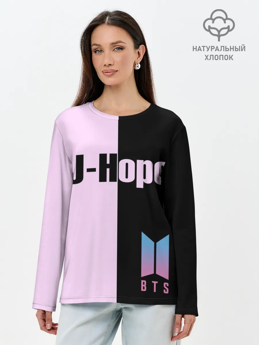 Лонгслив женский. Хлопок / BTS J-hope