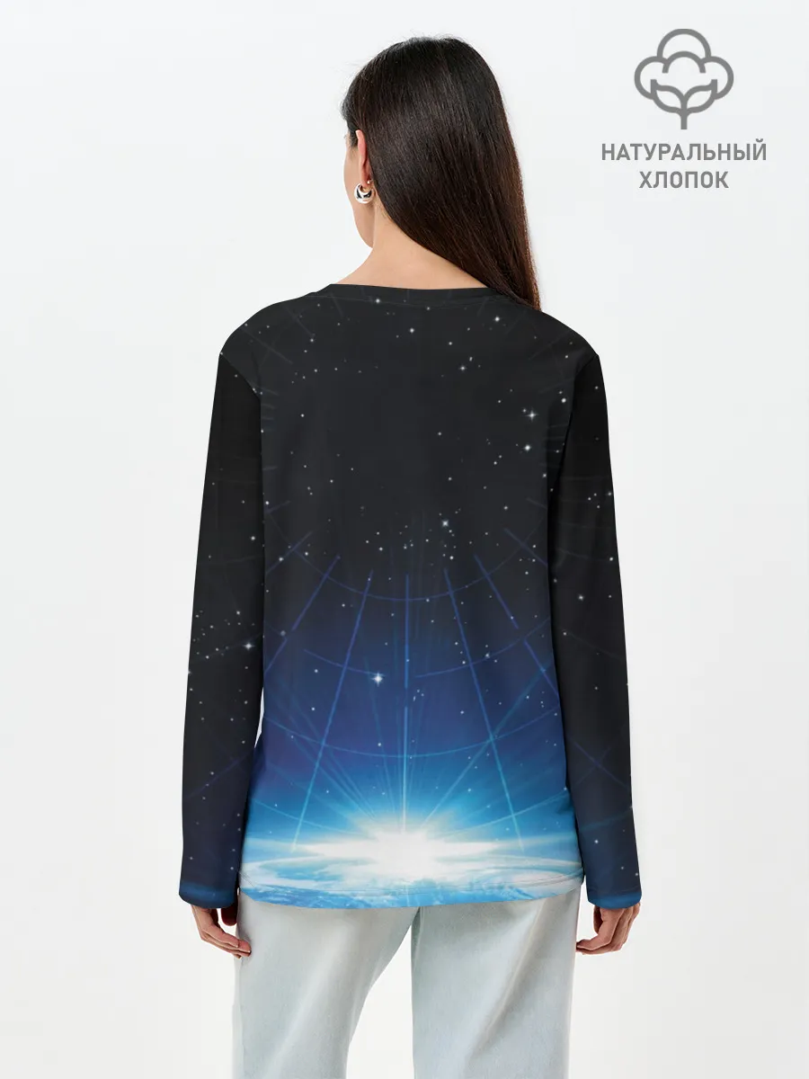 Лонгслив женский. Хлопок / Metro