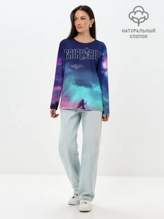 Лонгслив женский. Хлопок / Фейри Тейл рассвет