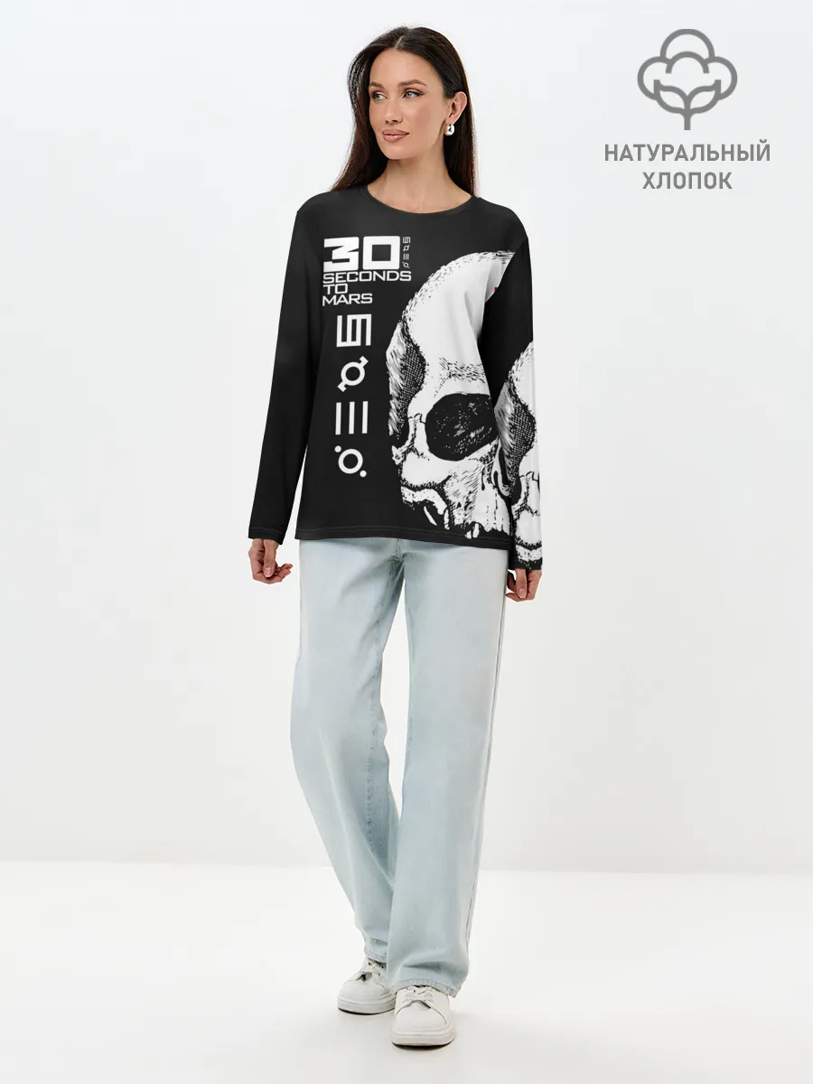 Лонгслив женский. Хлопок / 30 Seconds to Mars