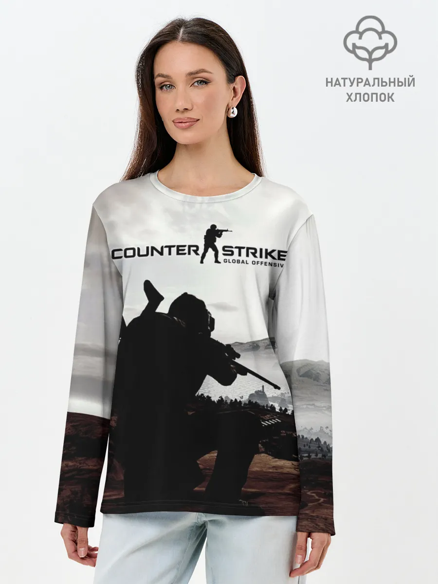 Лонгслив женский. Хлопок / CS:GO