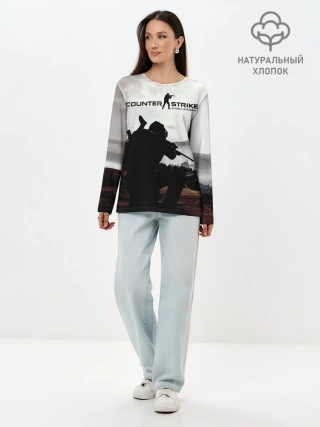 Лонгслив женский. Хлопок / CS:GO