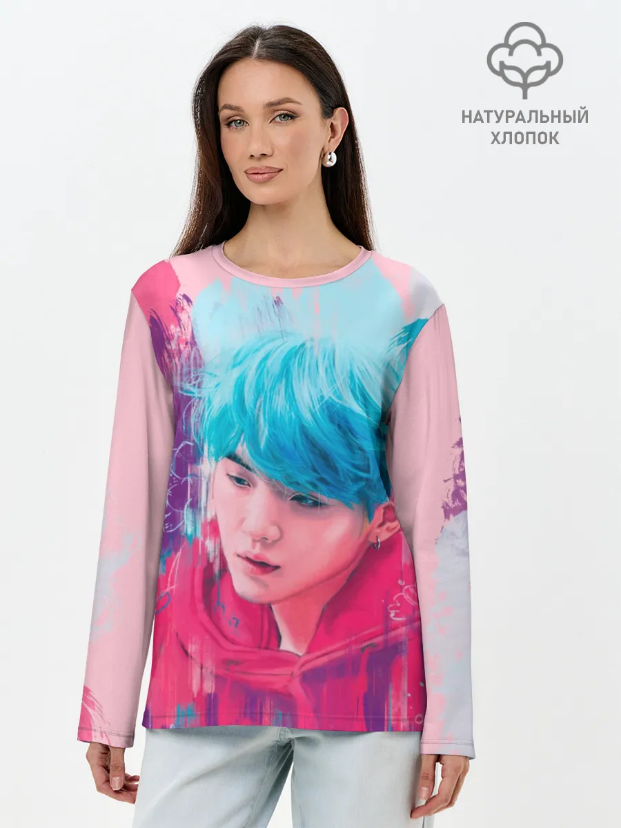 Лонгслив женский. Хлопок / BTS