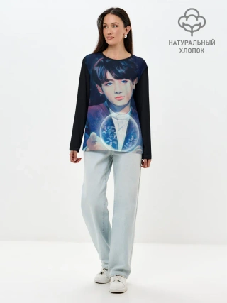 Лонгслив женский. Хлопок / BTS [2]
