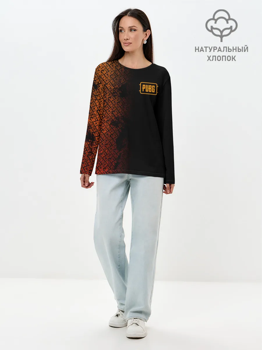 Лонгслив женский. Хлопок / PUBG