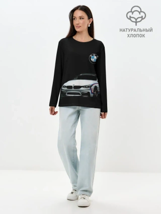 Лонгслив женский. Хлопок / BMW