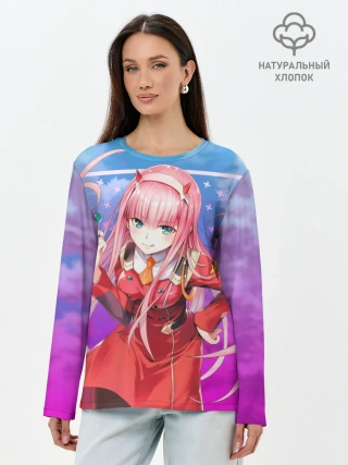 Лонгслив женский. Хлопок / Darling in the Franxx