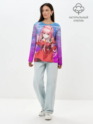 Лонгслив женский. Хлопок / Darling in the Franxx