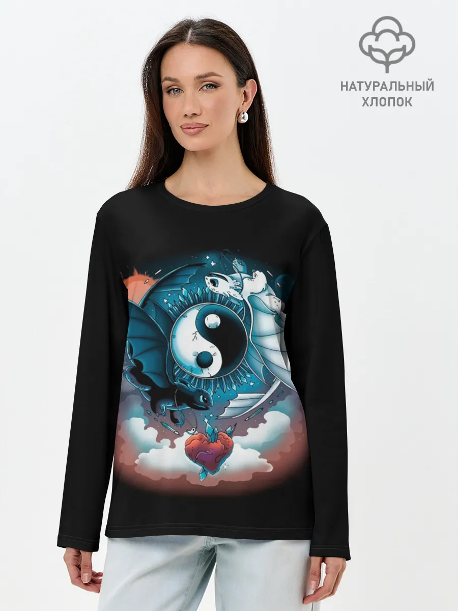 Лонгслив женский. Хлопок / Фурии
