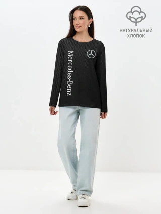 Лонгслив женский. Хлопок / MERCEDES BENZ CARBON