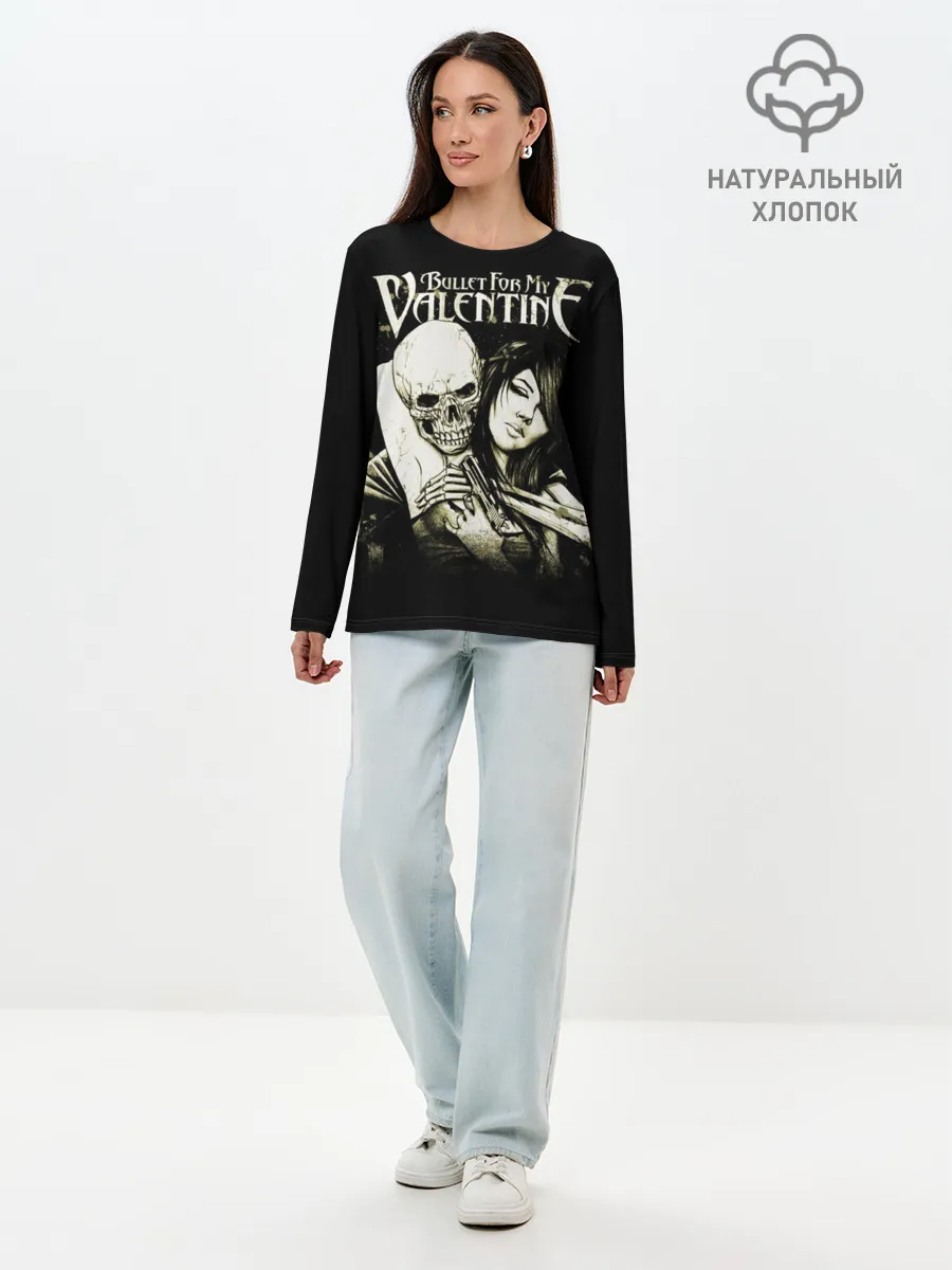 Лонгслив женский. Хлопок / Bullet For My Valentine