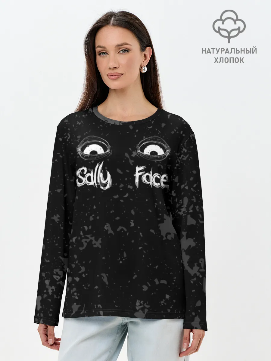 Лонгслив женский. Хлопок / SALLY FACE Eyes