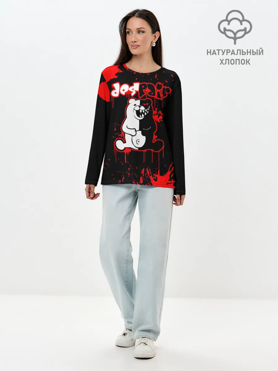 Лонгслив женский. Хлопок / MONOKUMA Despair