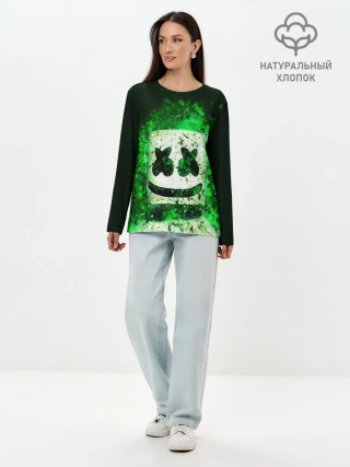 Лонгслив женский. Хлопок / Marshmello