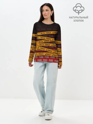 Лонгслив женский. Хлопок / PUBG