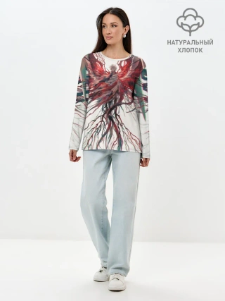 Лонгслив женский. Хлопок / Гуль
