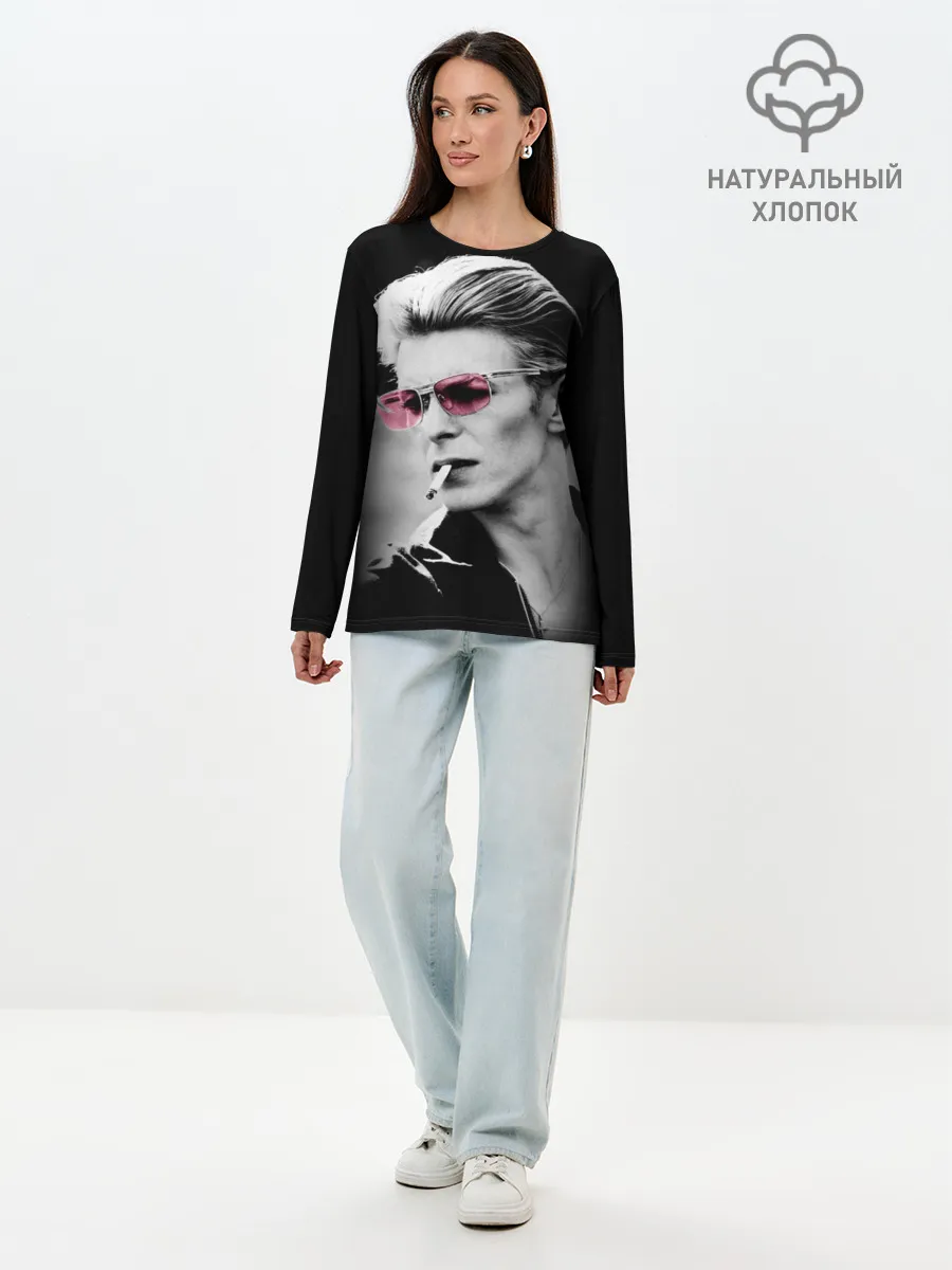 Лонгслив женский. Хлопок / Дэвид Боуи