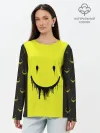 Лонгслив женский. Хлопок / Смайлик