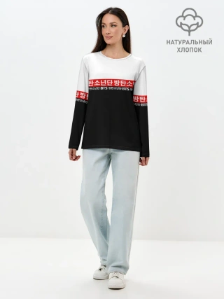 Лонгслив женский. Хлопок / BTS
