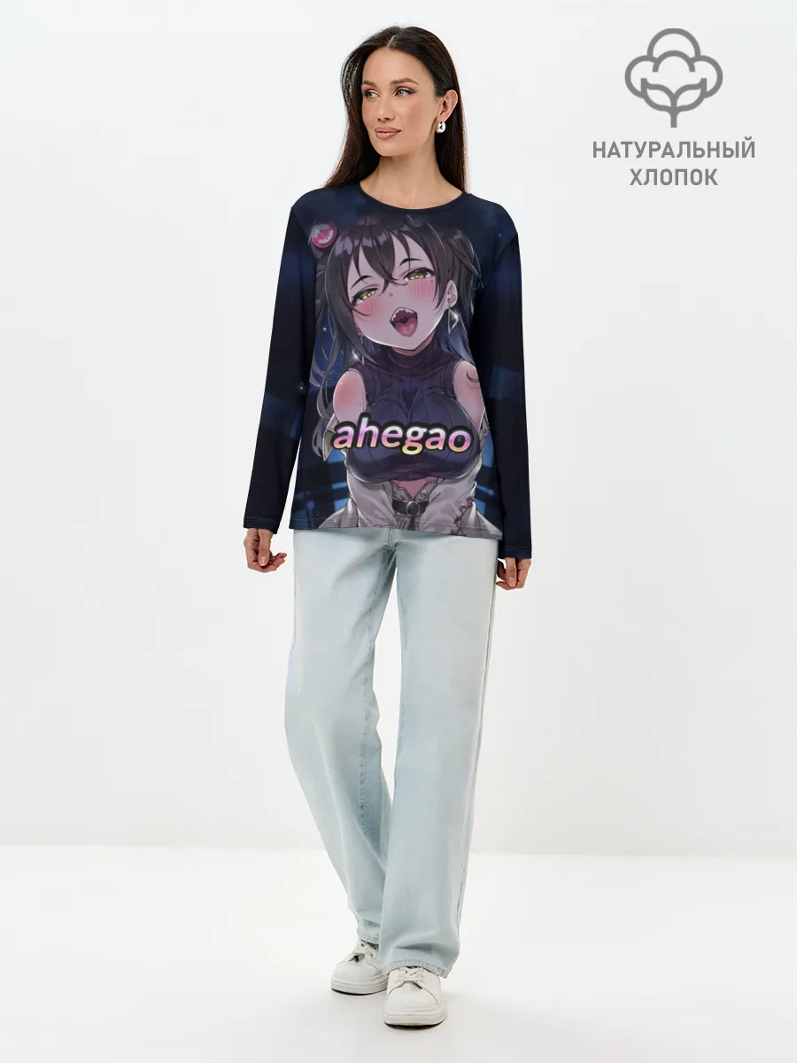Лонгслив женский. Хлопок / AHEGAO sense