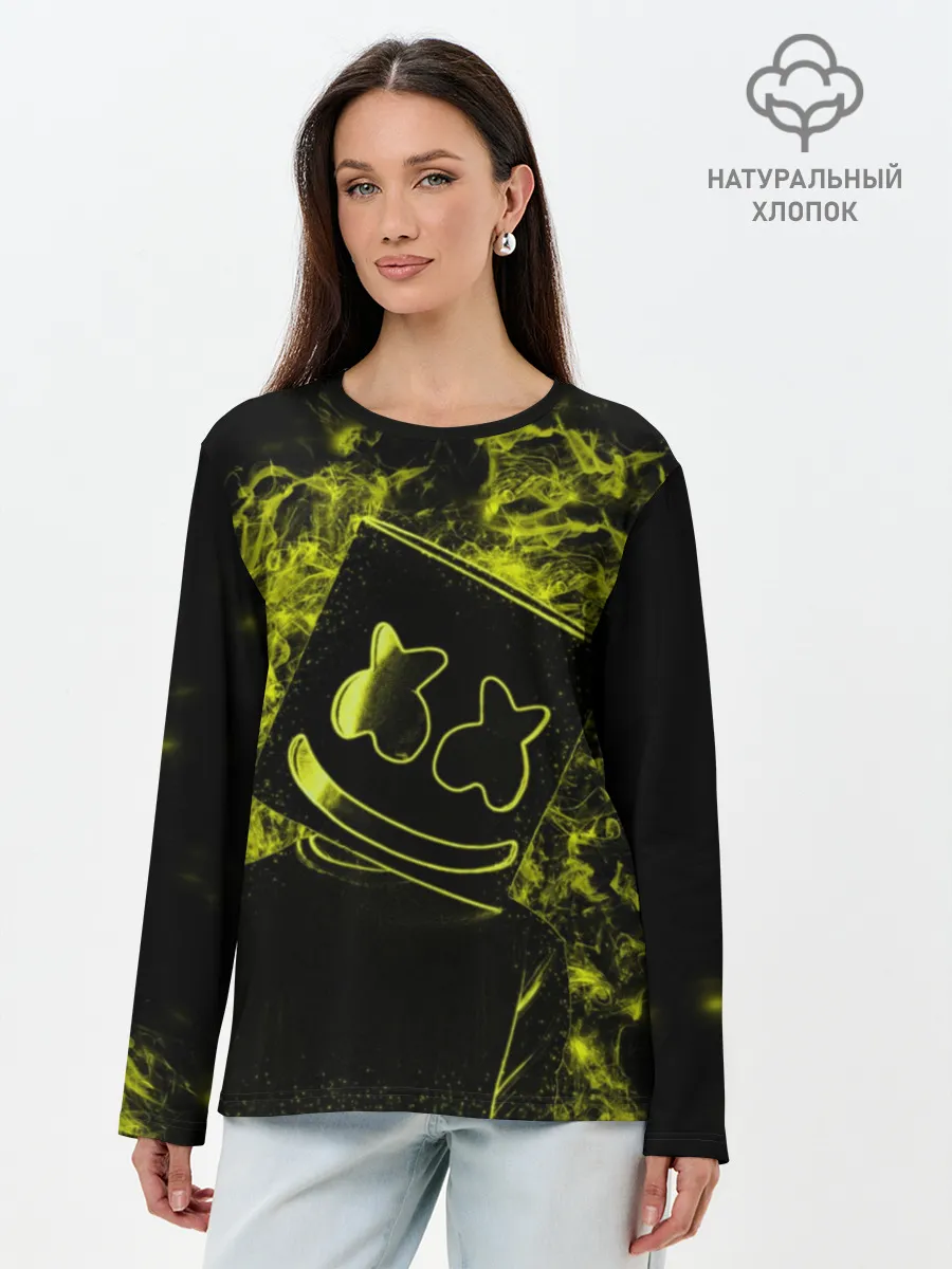 Лонгслив женский. Хлопок / Marshmello