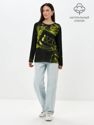 Лонгслив женский. Хлопок / Marshmello