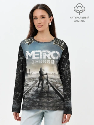 Лонгслив женский. Хлопок / Metro