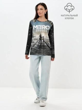 Лонгслив женский. Хлопок / Metro