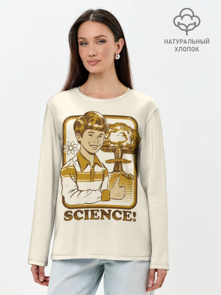 Лонгслив женский. Хлопок / Science