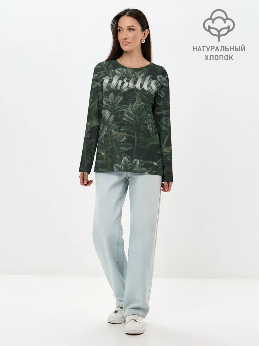Лонгслив женский. Хлопок / Thrills