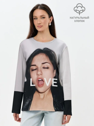 Лонгслив женский. Хлопок / Sasha Grey LOVE