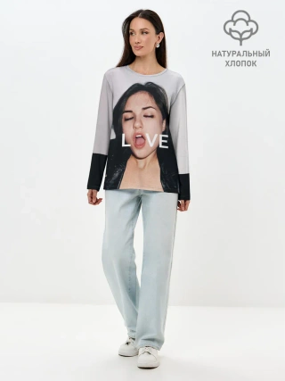Лонгслив женский. Хлопок / Sasha Grey LOVE