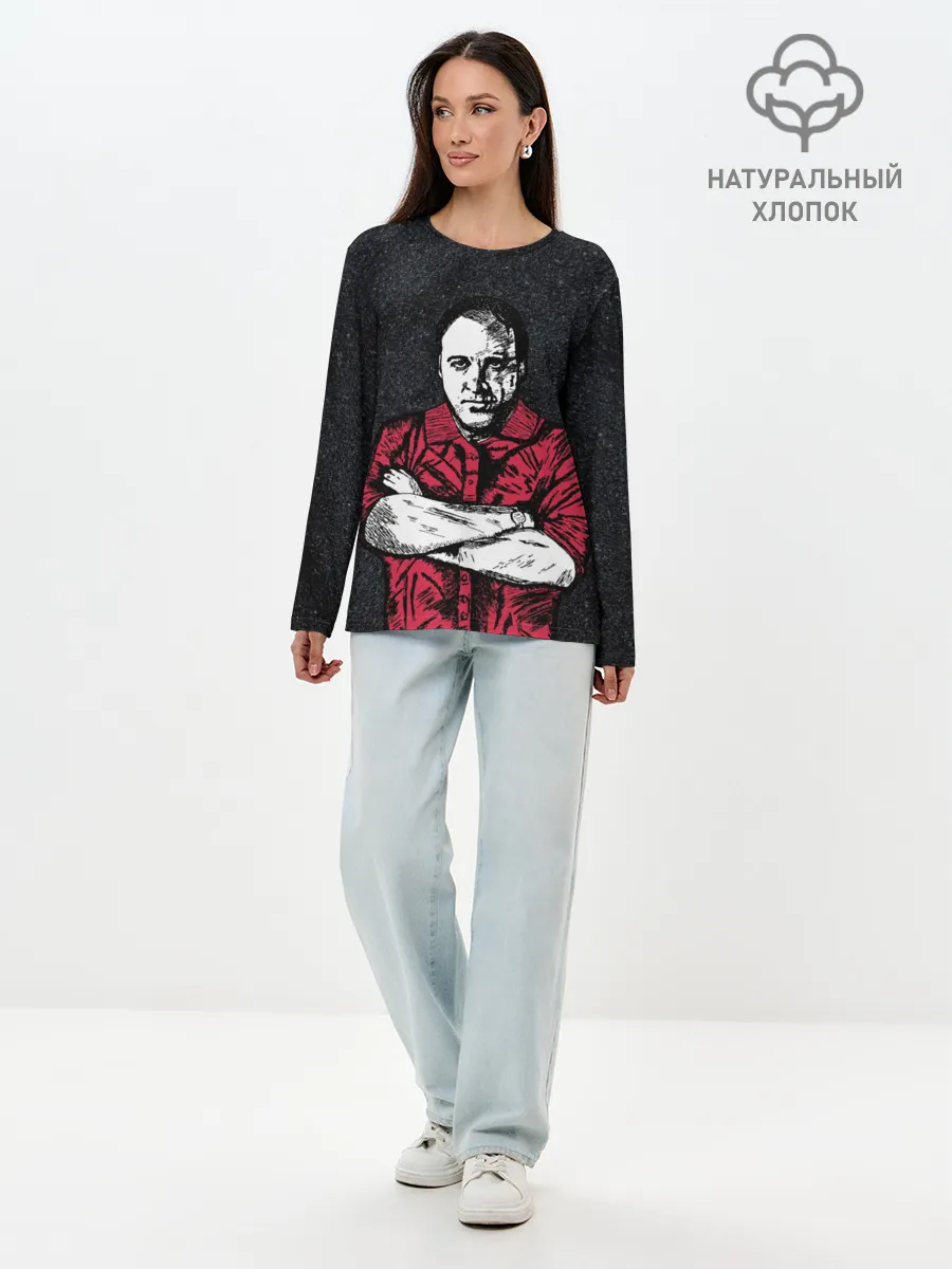 Лонгслив женский. Хлопок / Сопрано Джеймс Гандольфини