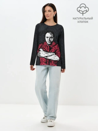 Лонгслив женский. Хлопок / Сопрано Джеймс Гандольфини