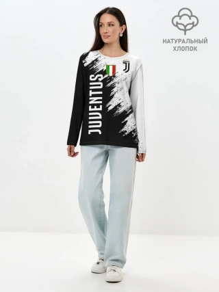 Лонгслив женский. Хлопок / Ювентус