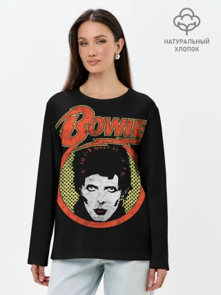 Лонгслив женский. Хлопок / Дэвид Боуи