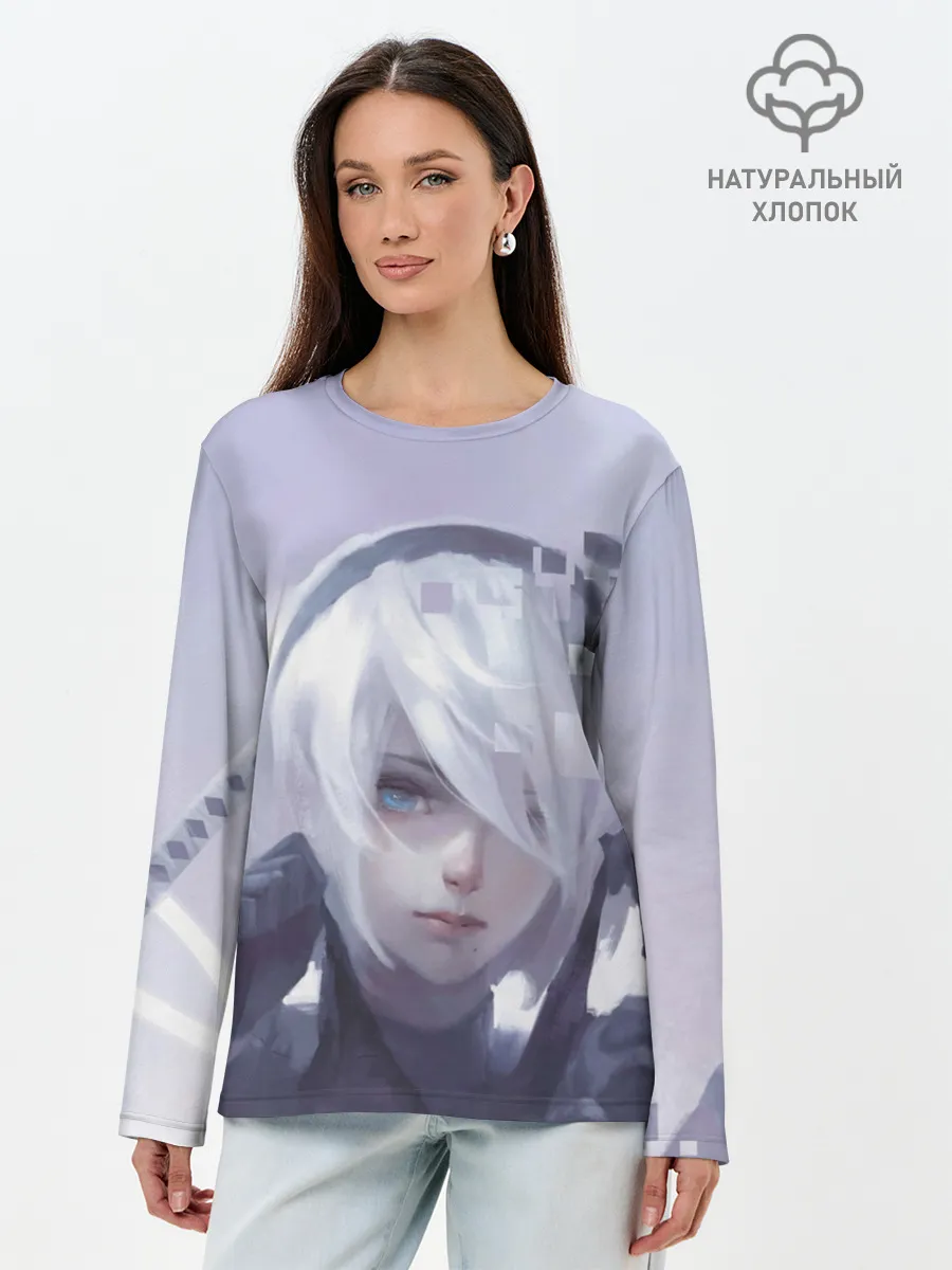 Лонгслив женский. Хлопок / NieR: Automata